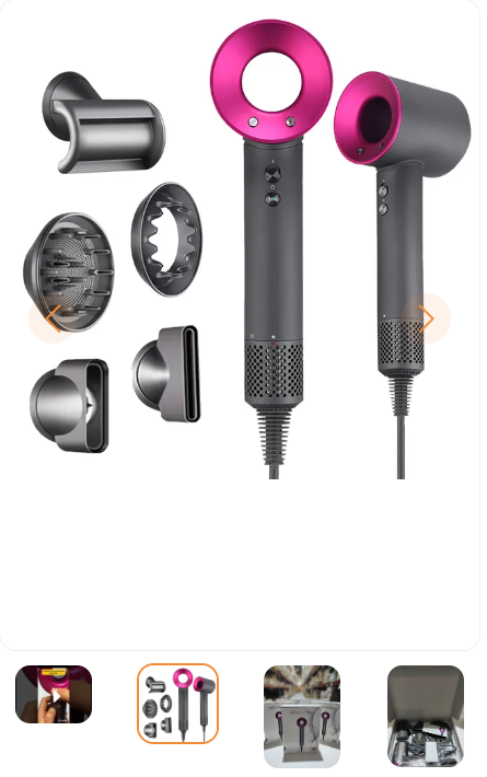 Ionic hair dryer & collagen repair oil