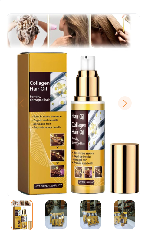 Ionic hair dryer & collagen repair oil