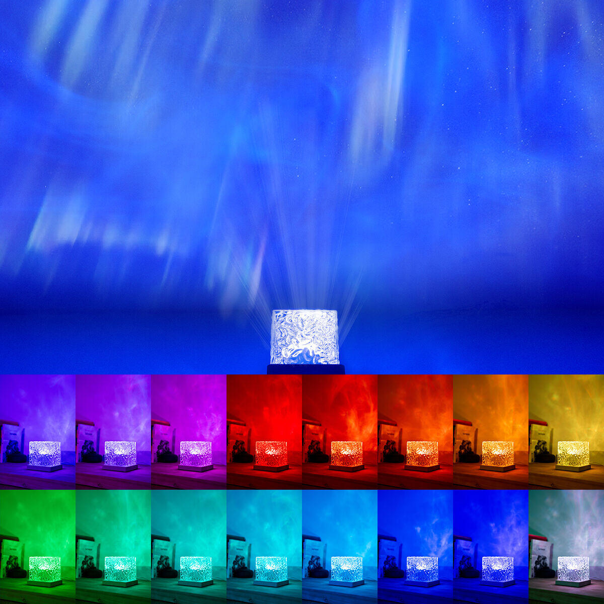Rechargeable Aurora Borealis LED Projector Lamp
