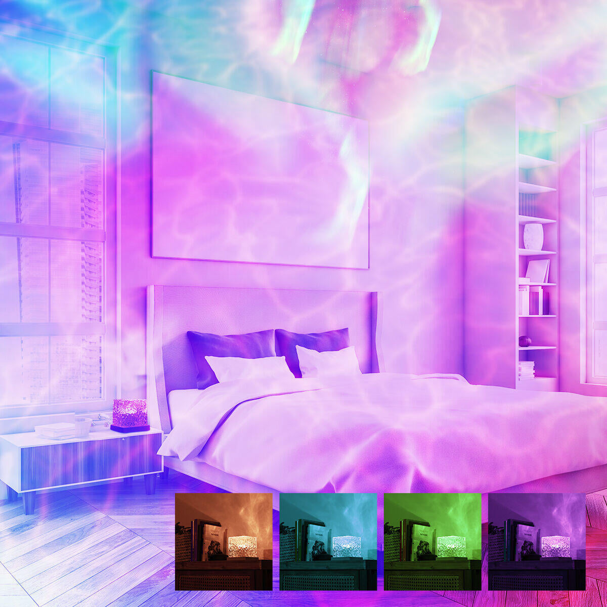 Rechargeable Aurora Borealis LED Projector Lamp